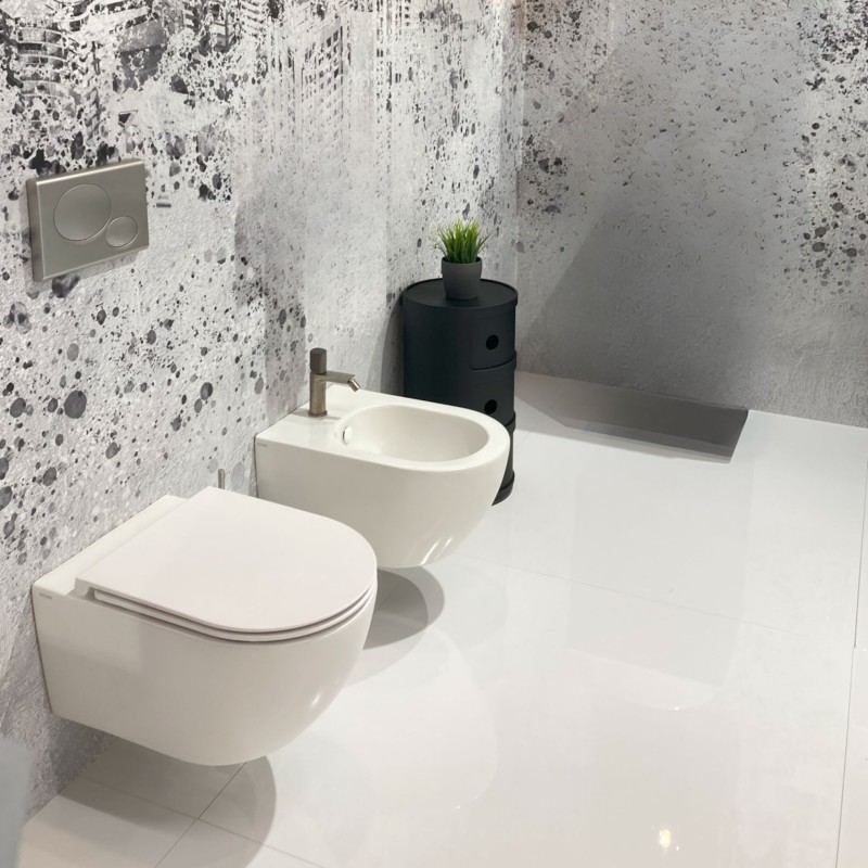 GSG Like bidet wiszący z zestawem mocującym ACS40, biały WYPRZEDAŻ!