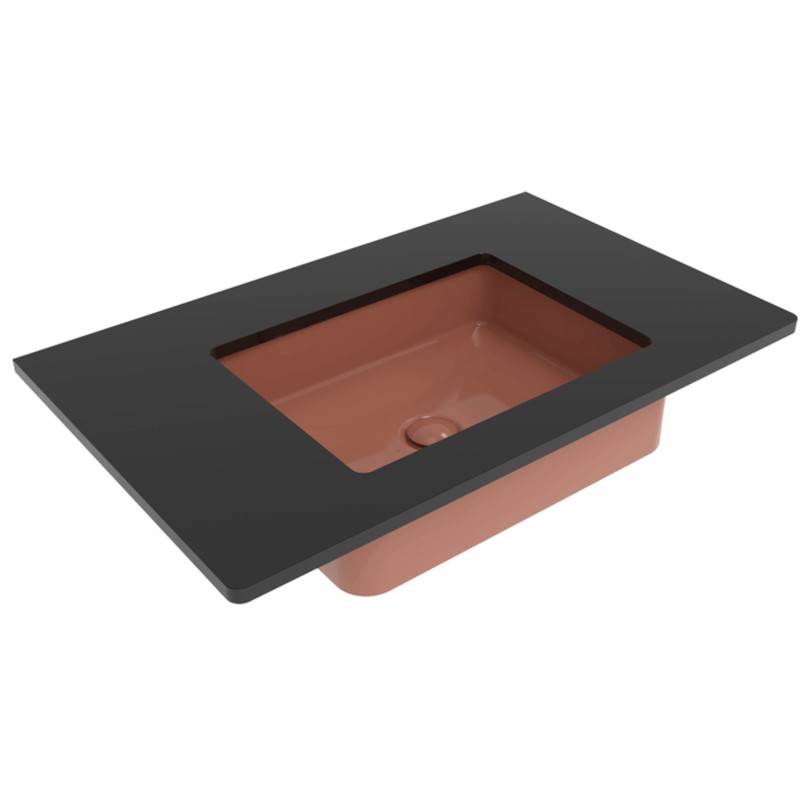 Flaminia Miniwash 48 under-counter washbasin Terracotta MW48SP MW48SPTC