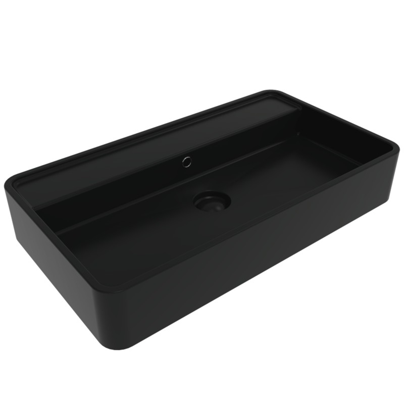 Flaminia Miniwash washbasin countertop 75 black matt MW75PRCAR