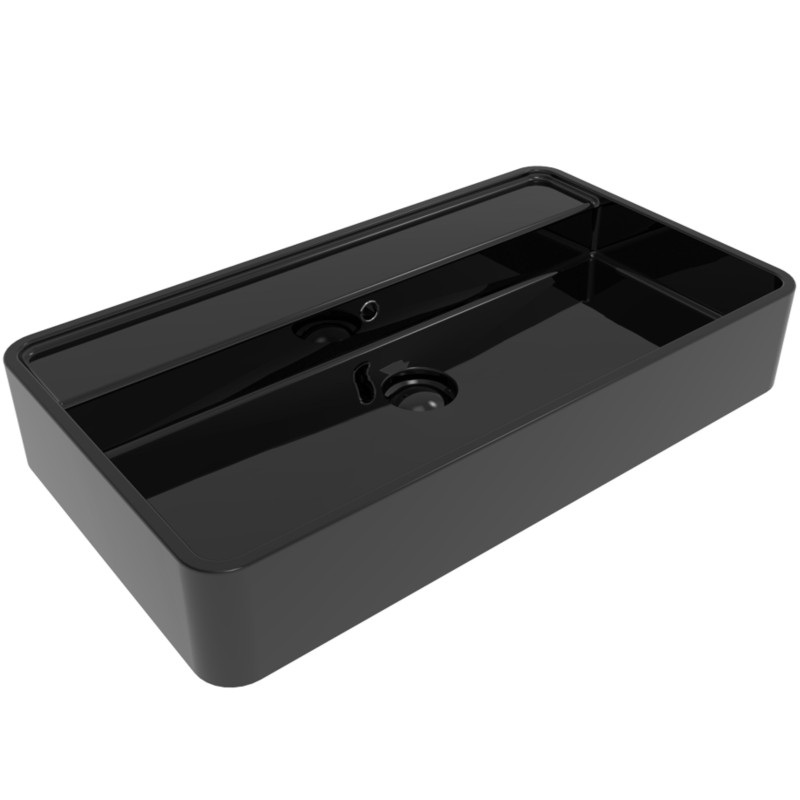 Flaminia Miniwash washbasin countertop 75 black MW75PRNER