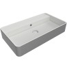 Flaminia Miniwash washbasin countertop 75  silver white MW75PRSLP