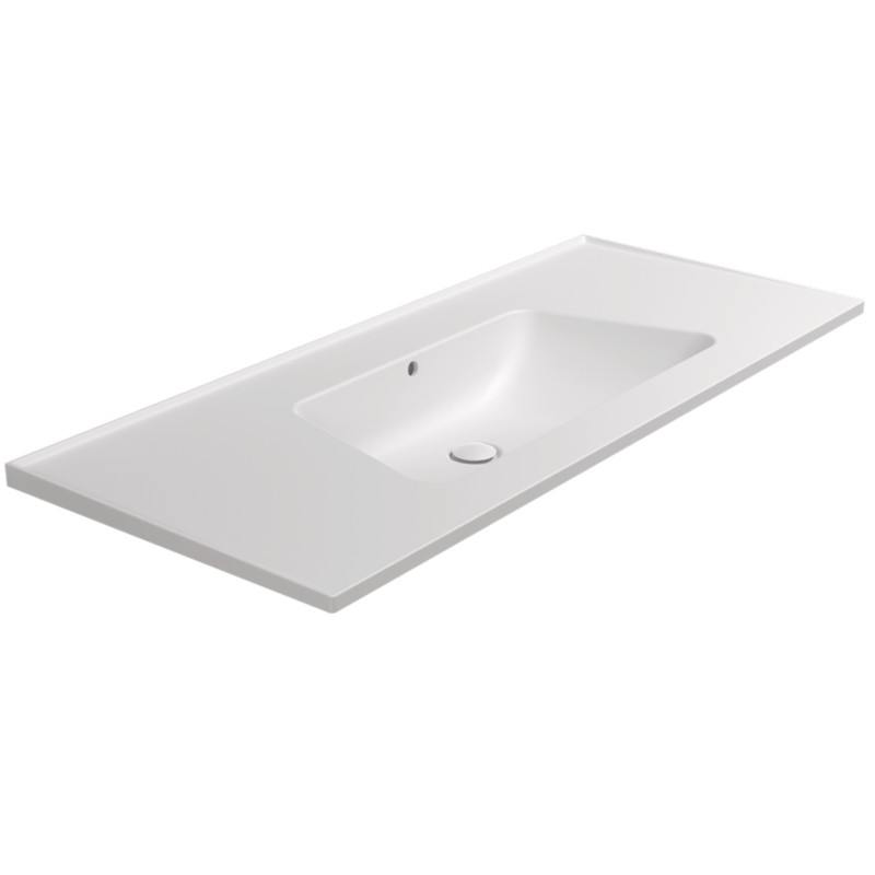 Flaminia Bloom 120 wall-hung/cabinet-mounted console washbasin white matt / Latte / Milky White BM120LLAT