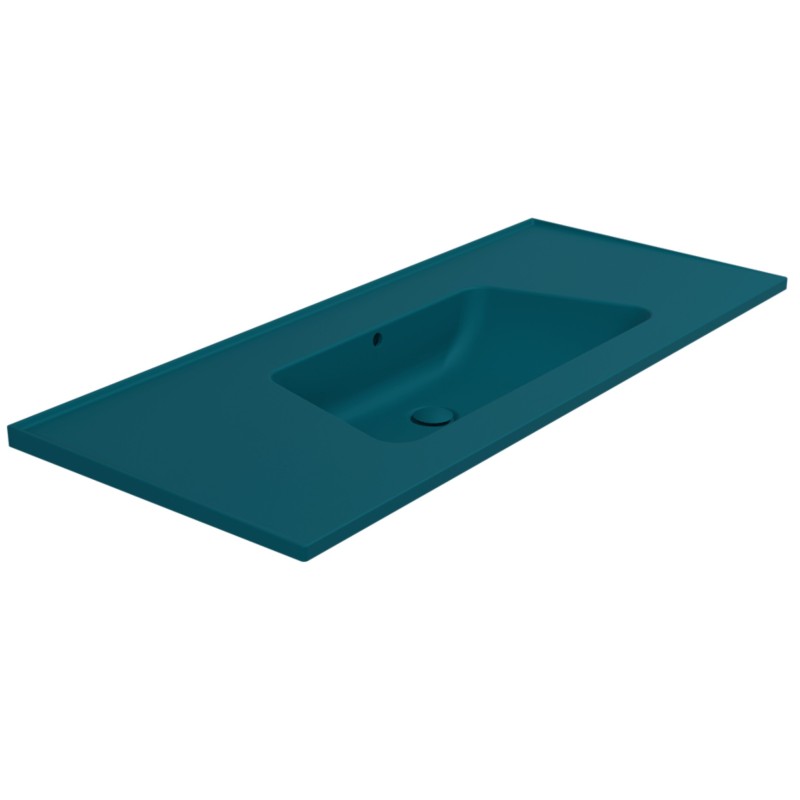 Flaminia Bloom 120 wall-hung/cabinet-mounted console washbasin petrolio BM120LPET