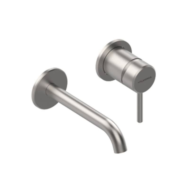 Flaminia Stil wall-mounted washbasin tap 15 cm spout brushed stainless steel ST3058ACC