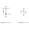 Flaminia Stil Bidet siphon brushed steel STSIFBACC - technical drawing