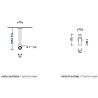 Flaminia Stil Basin siphon brushed steel STSIFLXACC - technical drawing