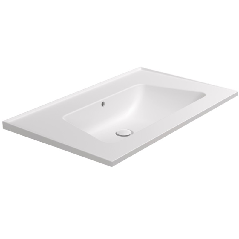 Flaminia Bloom 85 wall-hung/cabinet-mounted console washbasin white matt / Latte / Milky White BM85LLAT