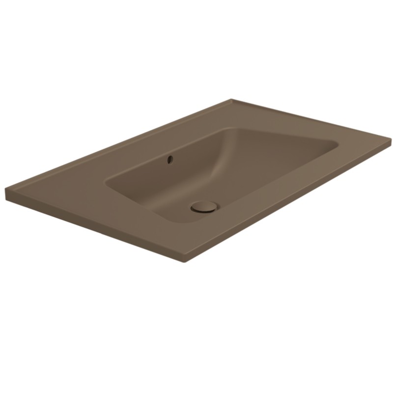 Flaminia Bloom 85 wall-hung/cabinet-mounted console washbasin fango BM85LFAN