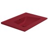 Flaminia Bloom 70 wall-hung/cabinet-mounted console washbasin rosso rubens BM70LRRU