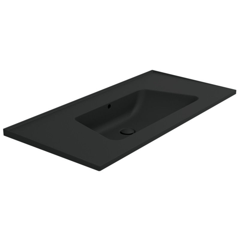 Flaminia Bloom 105 umywalka konsola wisząca czarny mat / Carbone BM105LCAR
