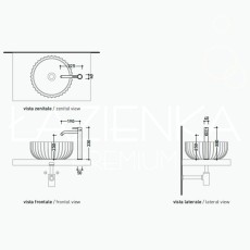 Flaminia Look bateria umywalkowa jednouchwytowa wysoka H33  LQ3055 Argilla LQ3055ARG - rysunek techniczny