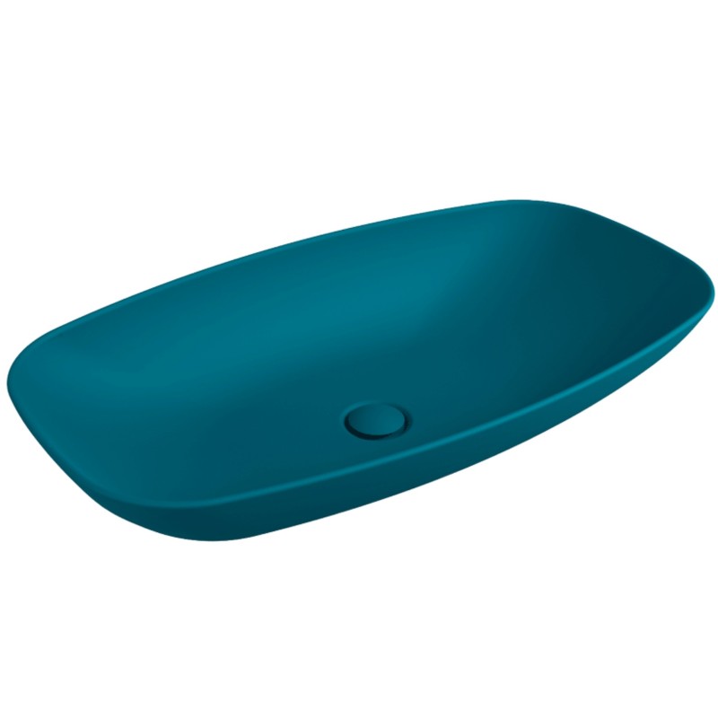 Flaminia Nudaslim 75 basin countertop/wall hung petrolio ND75LPET