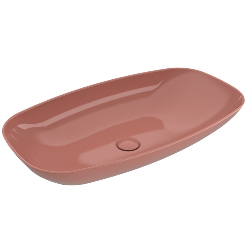 Flaminia Nudaslim 75 basin countertop/wall hung terracotta  ND75LTC