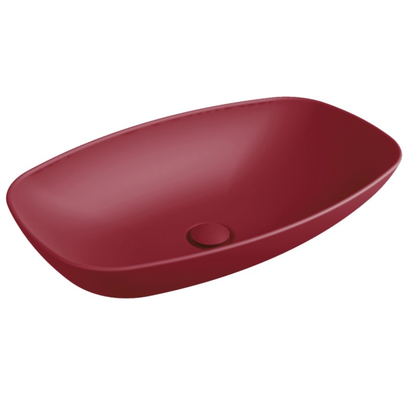 Flaminia Nudaslim 60 umywalka nablatowa/wisząca Rosso Rubens ND60LRRU