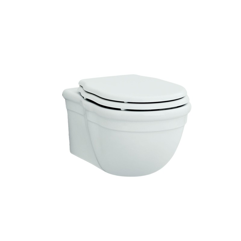 Hidra Ellade miska wc wisząca z deską zwykłą z zawiasami chrom