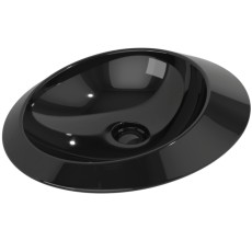 Flaminia Spire 58 umywalka nablatowa, SP58ANER czarny połysk