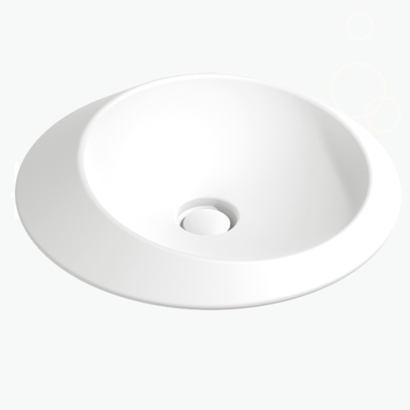 Flaminia Spire 48 basin countertop, SP48ALAT white matt , latte / milky white