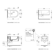 Flaminia Astra bidet wiszący  AS218 terracotta
