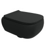 Flaminia Fluo miska wc wisząca GoClean z deską czarny mat FU118GCAR + FUCW05CAR