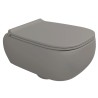 Flaminia Fluo miska wc wisząca GoClean z deską wolnoopadającą cenere FU118G + FUCW05CEN