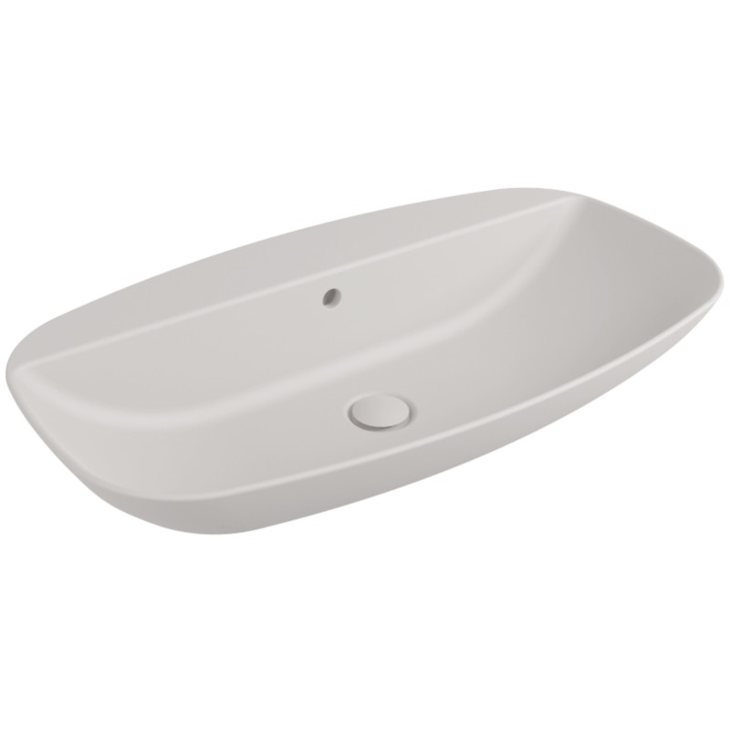 Flaminia Nudaslim 75 umywalka nablatowa/wisząca ND75PRLAT biały mat / Latte/ Milky white