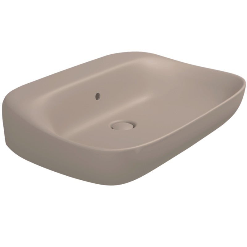 Flaminia Fluo basin countertop/wall hung 70 cm argilla FU70LARG