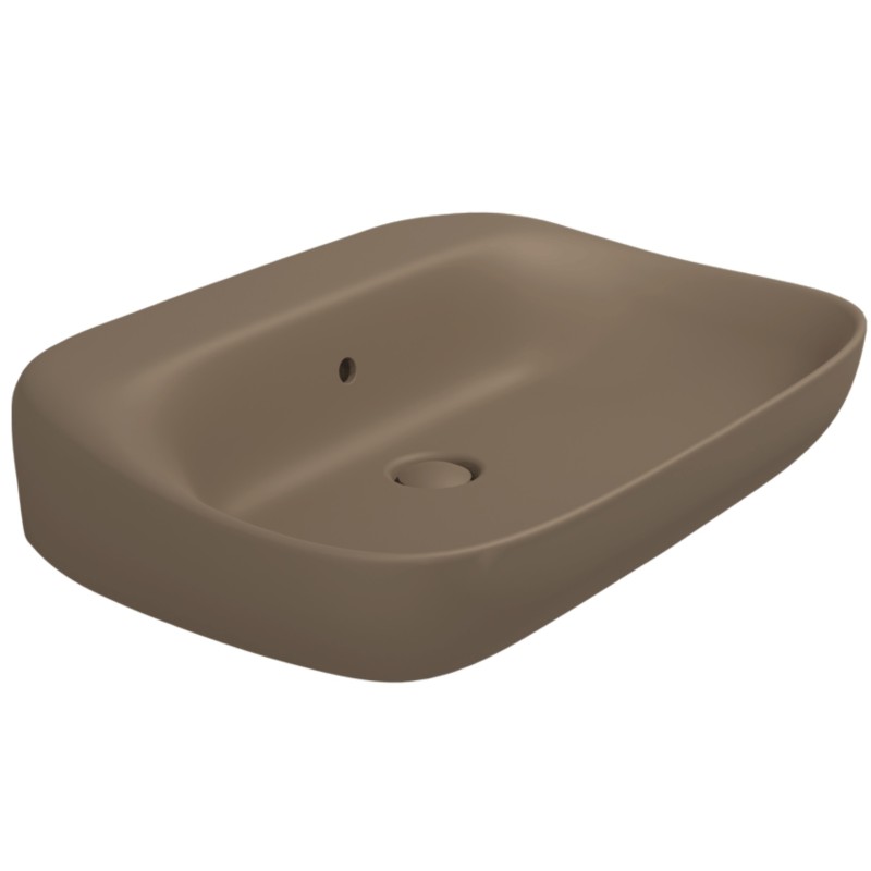 Flaminia Fluo basin countertop/wall hung 70 cm fango FU70LFAN