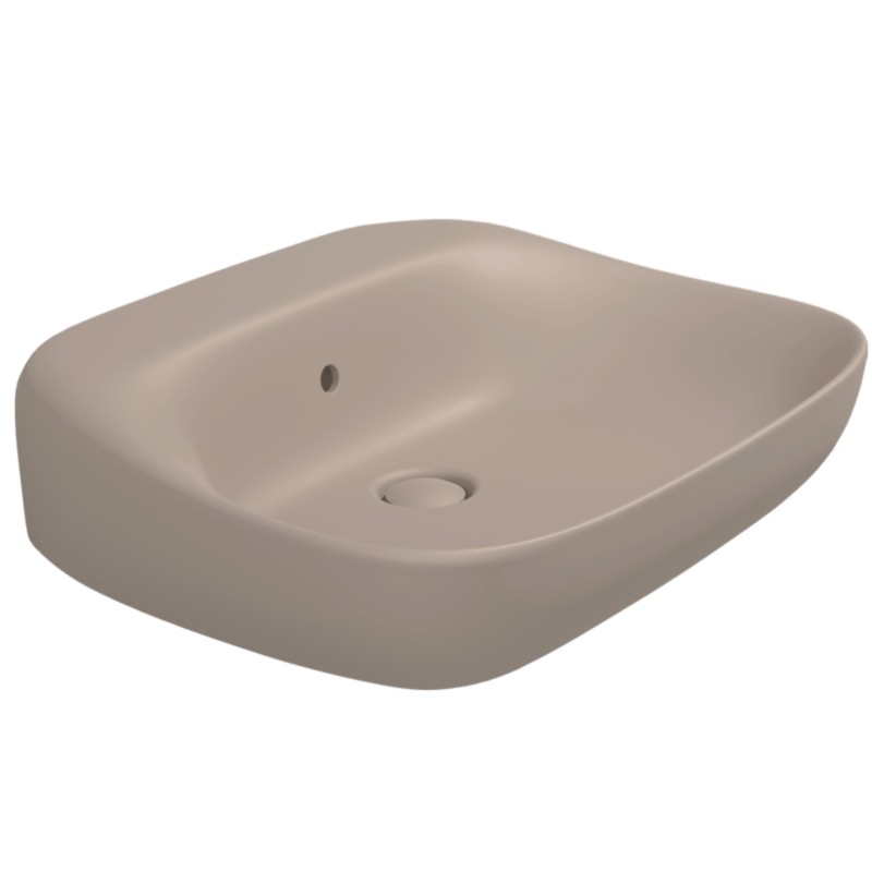 Flaminia Fluo basin countertop/wall hung 60 cm argilla FU60LARG