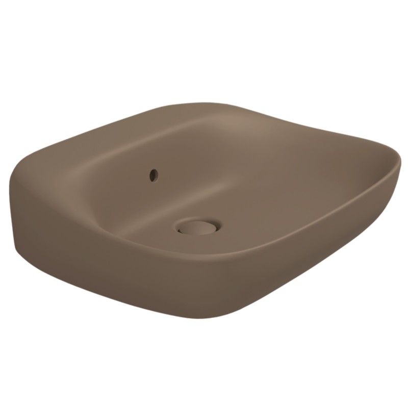 Flaminia Fluo basin countertop/wall hung 60 cm fango FU60LFAN