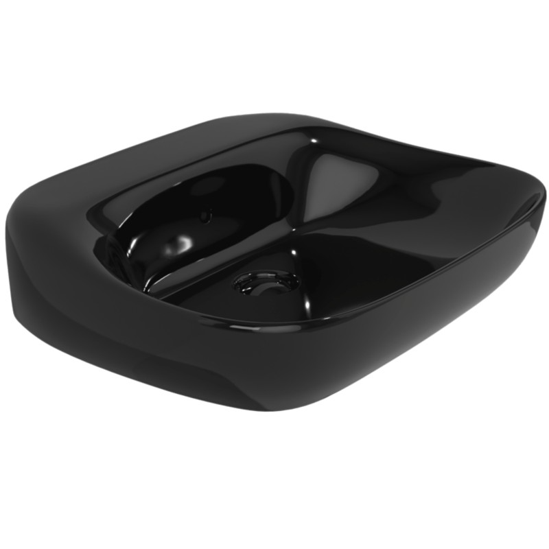 Flaminia Fluo basin counertop/wall hung 60 cm black shine FU60LNER