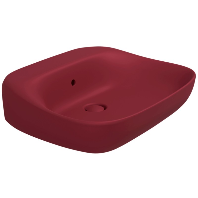 Flaminia Fluo umywalka 60 cm nablatowa/wisząca rosso rubens FU60LRRU