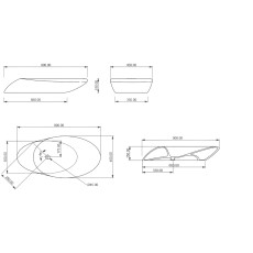 GSG Touch Countertop basin 90cm black shine