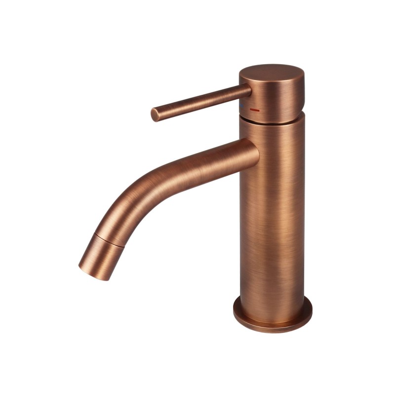 Paffoni Light bateria umywalkowa stojąca niska , miedź szczotkowana