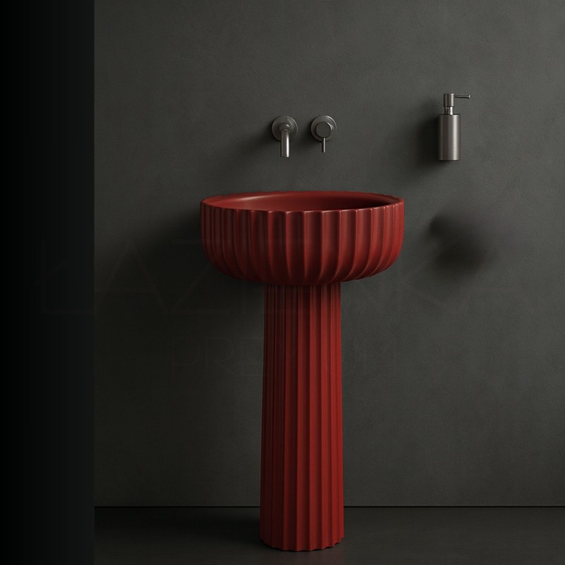 Flaminia Settecento umywalka 44 cm + postument SE44A+SECOL Rosso Rubens