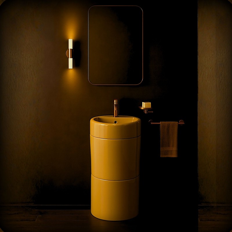 Hidra Komfort umywalka modułowa wolnostojąca żółty połysk / Yellow Shine