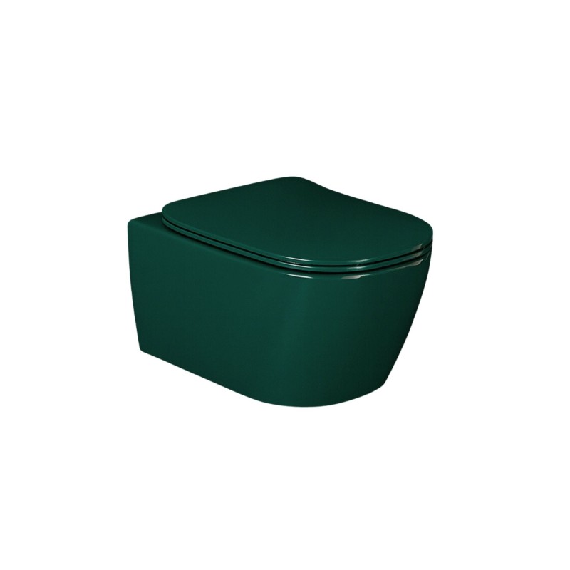 Hidra Faster miska wc wisząca bezrantowa shine green
