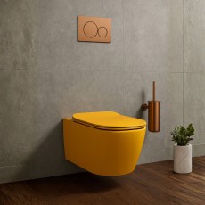 Hidra Faster miska wc wisząca bezrantowa shine yellow