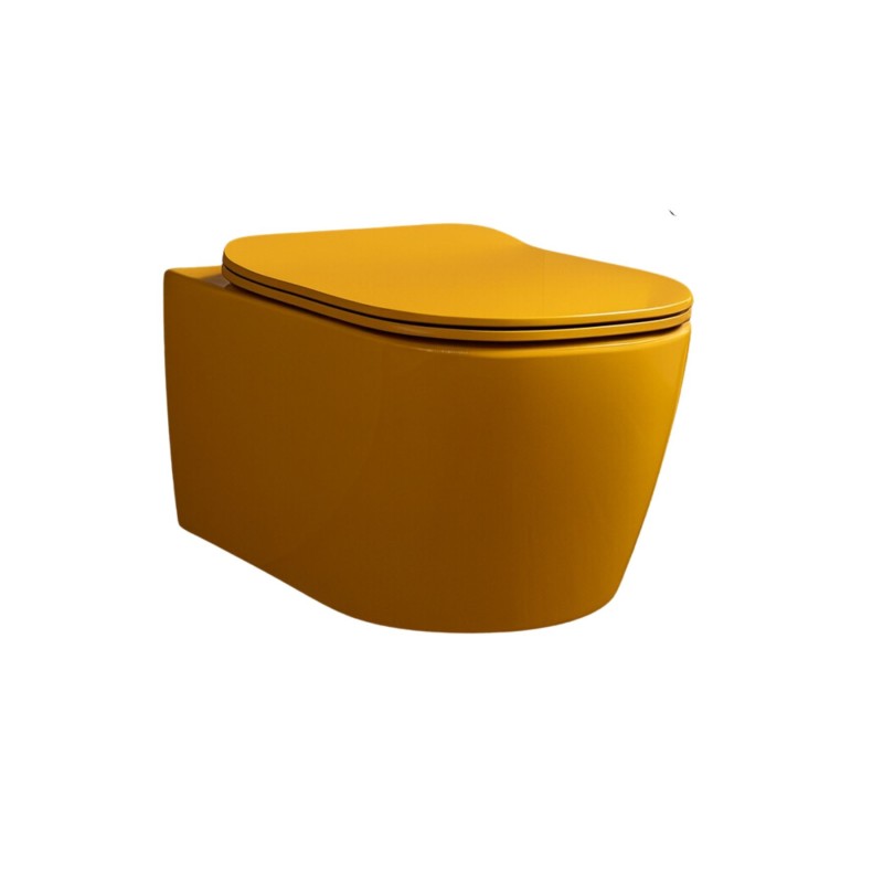 Hidra Faster miska wc wisząca bezrantowa shine yellow