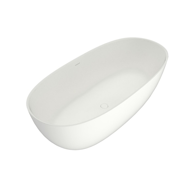 Flaminia App Freestanding bath-tub 165 cm in Pietraluce with overflow AP165V nero/black