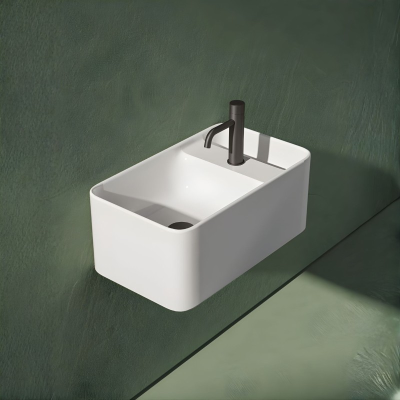 Artceram Brooklyn 60 umywalka wisząca bez otworu z możliwością umieszczenia 1 otw biały połysk