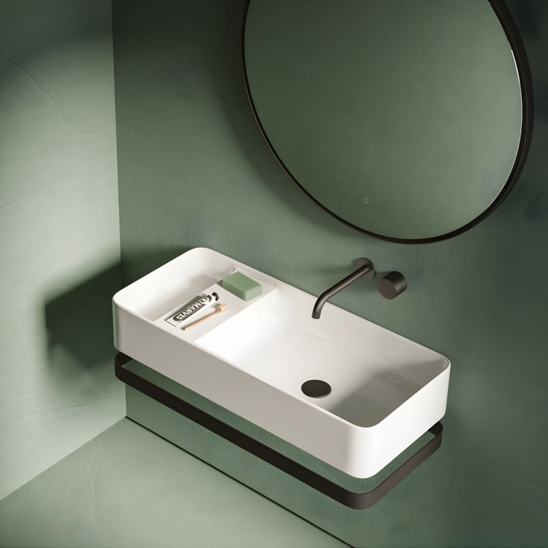 Artceram Brooklyn relling na ręczniki do umywalki Brooklyn 90 czarny mat