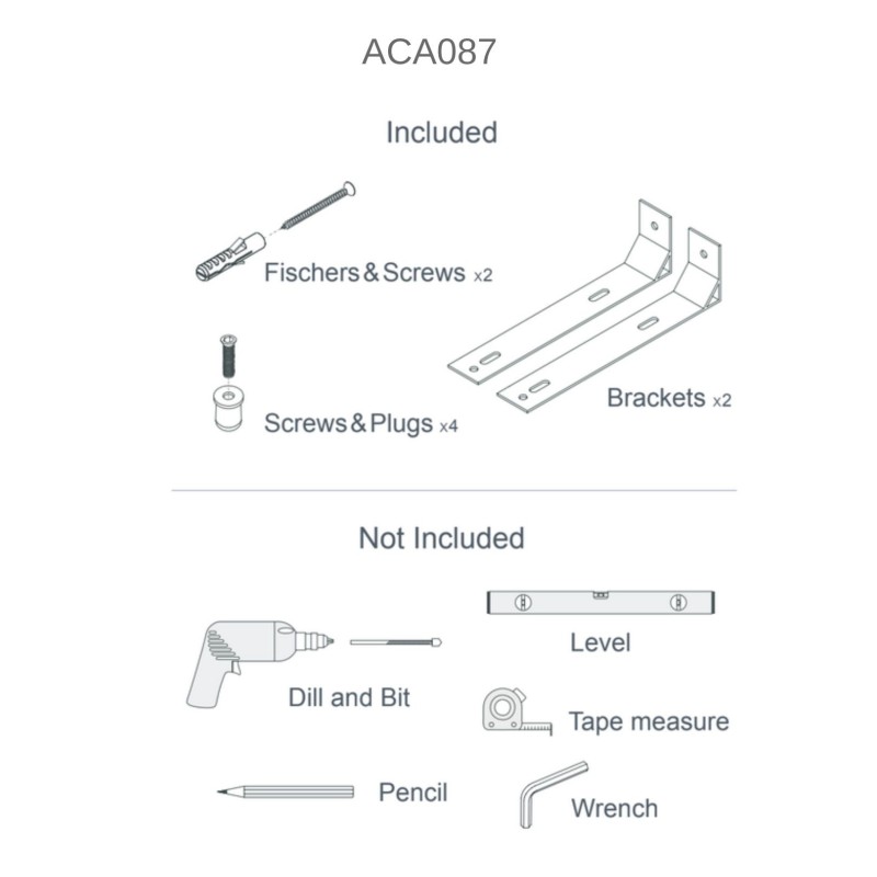 Artceram Brooklyn zestaw do montażu wiszącego do umywalki Brooklyn 100
