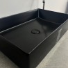 GSG Zenith 60 umywalka nablatowa 60x40 czarna mat ZELAVFS60 003