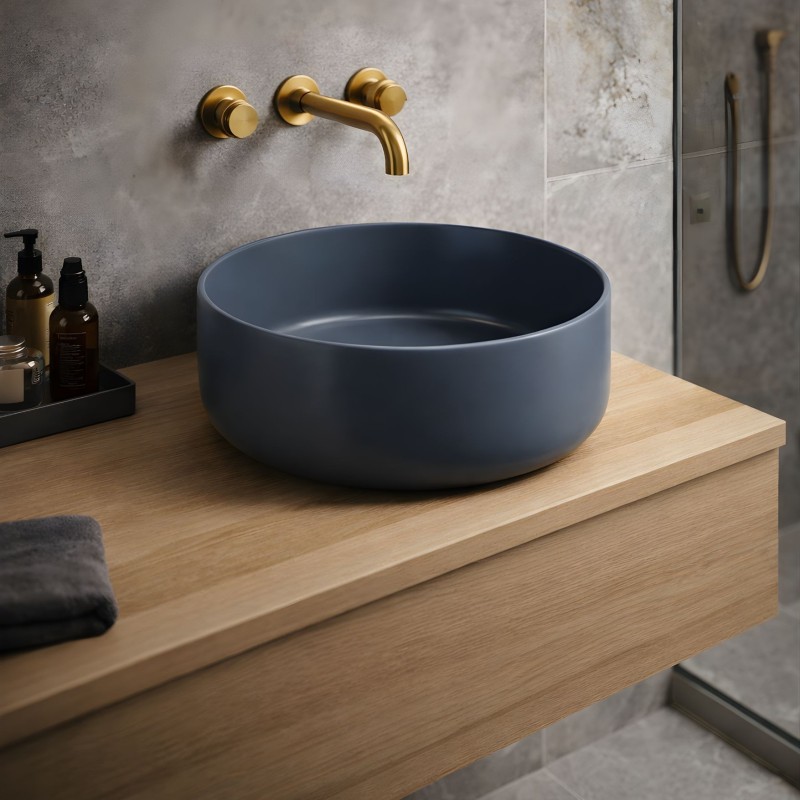 Artceram Cognac 42 countertop washbasin blu denim COL001 3700