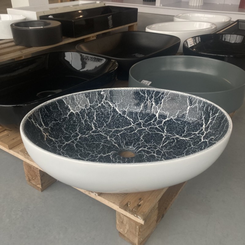 GSG Easy 55 umywalka nablatowa owalna EALAVOV55  dekor WYPRZEDAŻ!