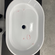 Artceram Atelier umywalka nablatowa 60 cm biały połysk, OUTLET