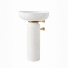 Artceram Jolie umywalka stojąca biała 50 cm + brazowy ring