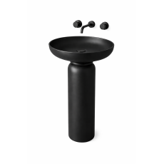 The.Artceram Jolie flor standing baisn black mat + gold mat ring set