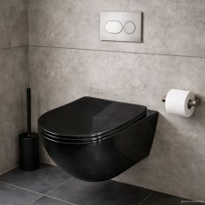 GSG Like XXS zestaw krótkie wc 48,5 cm + deska wolnoopadająca czarny połysk Wyprzedaż