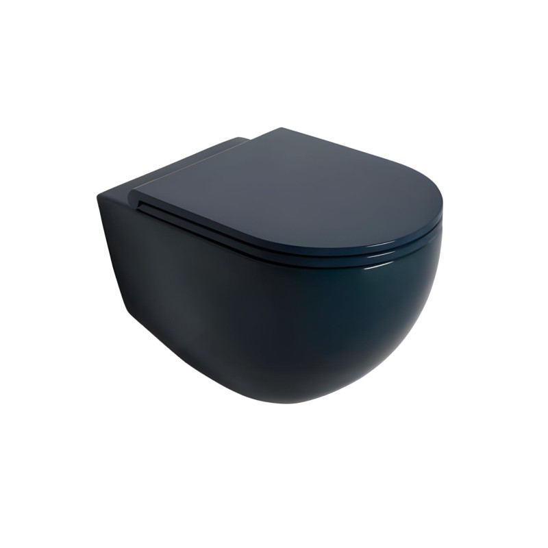 Artceram File 2.0 The. Reel miska wc + deska wolnoopadająca Granatowa